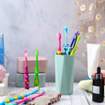 Lauwell 12-Piece Toddler Toothbrush Pack - Kids Toothbrushes with Covers, Suction Cup, Soft Bristles, Animal Design for Sensitive Teeth