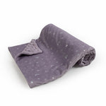 Donsonny Baby Blanket for Boys Girls Soft Minky with Double Layer Dotted Backing, Star and Moon Printed 30 x 40 Inch Receiving Blanket (Violet)