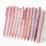 Mr. Pen- Pink Gel Pens Set, 12 Pack, Black Ink Cute Writing Pens with 1 Aesthetic Highlighter, 0.5 mm Fine Point, Smooth Gel Pens for Journaling, Aesthetic Girly Stationery, School & Office Supplies