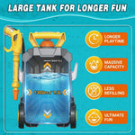 Kids Car Wash Toy Pressure Washer Playset with 1.3L Tank & Manual Pump Spray Gun, Outdoor Summer Water Toys for Toddlers, Portable Cleaning Pretend Play Gift for Boys Girls Ages 3+