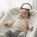 Toddler Baby Boy Long Sleeve Shirt Waffle Knit Fall Clothes Solid Color Polo Pullover Top Sweatshirt (Apricot, 18-24 Months)
