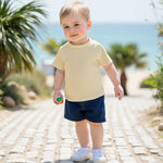 Baby Boy 4-Pack Short Sleeve Crewneck T-Shirts Top Active Tee Toddler Boys' Solid/Striped Cotton T-Shirt (Multi-Color, 2-3 Years)