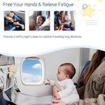 Toddler Airplane Bed, Toddler Travel Bed Airplane Seat Extender for Kids, Plane Tray Cover with Built-in Holder, Baby Travel Essentials for Flying, Portable Plane Footrest for Kids Grey