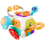 iPlay, iLearn 10 in 1 Baby Busy Board Cube, Montessori Sensory Toy Toddler 1-3, Infant Carseat Plane Travel, Kid Education Learning Activity, Easter Birthday Gift 6 9 12 18 Month 1 2 Year Old Boy Girl