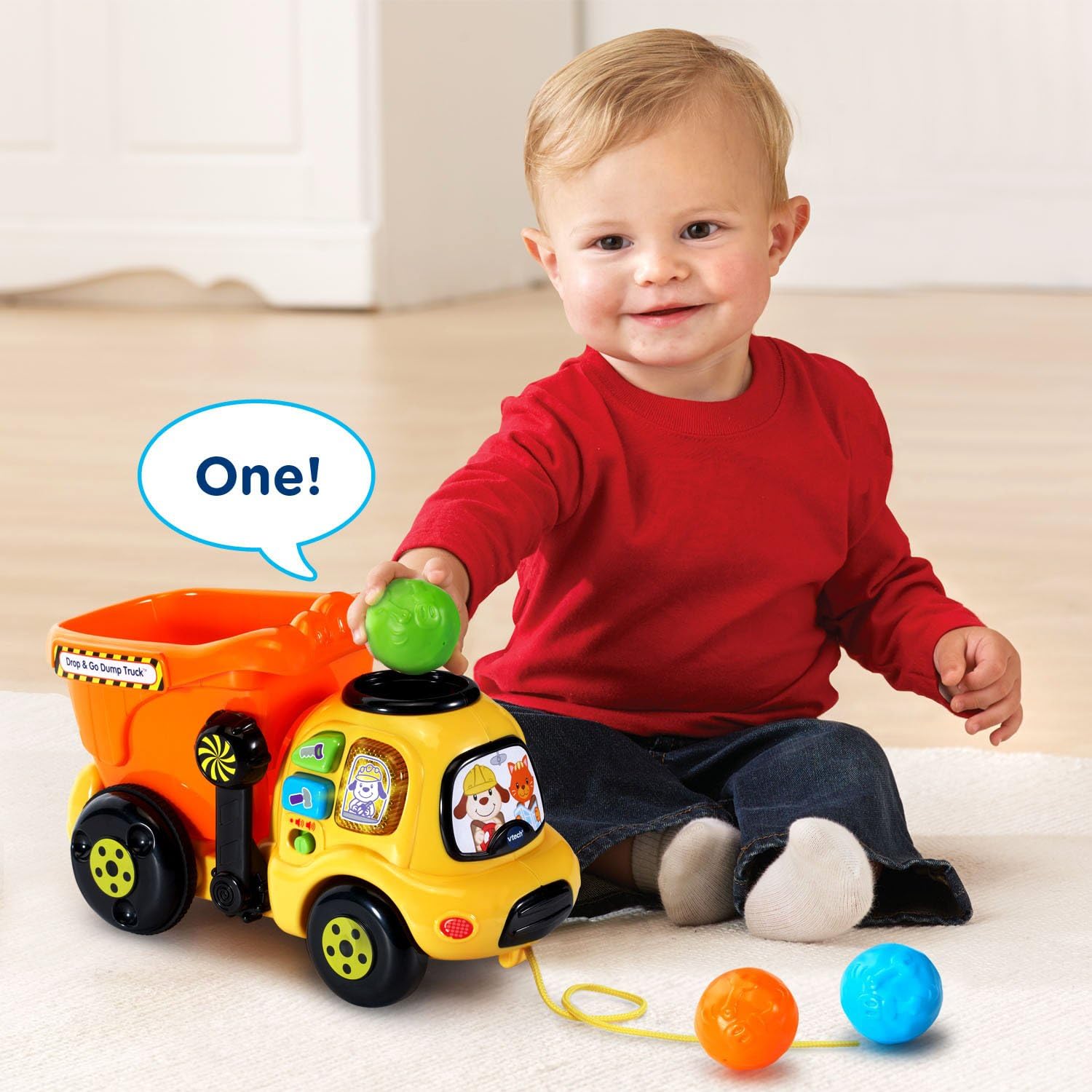 VTech Drop and Go Dump Truck, Orange