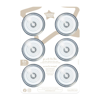 Set of six circular filters with a brand logo on a white background