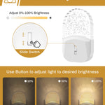 DORESshop LED Night Light, Baby Night Lights [2 Pack], Plug in Night Light with Auto Dusk to Dawn Sensor, Adjustable Brightness NightLight for Kids, Bathroom, Bedroom, Nursery Room, Soft White 3000k