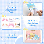 Yelltale Cute Sticky Notes, 6 Pack 270 Sheets Mini Kawaii Cartoon Animal Sticky Notes, Animals Shape Cartoon Notes Self-Stick Memo Pads, Party Favors