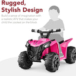 Best Choice Products 6V Kids Ride On Toy, 4-Wheeler Quad ATV Play Car w/ 1.8MPH Max Speed, Treaded Tires, Rubber Handles, Push-Button Accelerator - Hot Pink