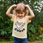 Chipeler Toddler Short Sleeve Shirts Boys Girls Cotton Beige Cute Silly Goose Tops Kids Daily Wear Clothes 2T