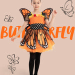 Spooktacular Creations Child Girls Butterfly Costume, Toddlers Fantasy Butterfly Outfit with Wings and Headband, Baby Dress for Kids Halloween Role Play Parties (Toddler (3-4yr))