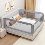 FAMILL Bed Rail for Toddlers, Foldable Toddler Bed Rails Suitable for Queen/King/Full/Twin Size, Grey, 78.7", 1 Side