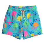 RUGGEDBUTTS Boys UPF50+ Stretch Neon Swim Trunks - Neon Jelly Time, 3-6m