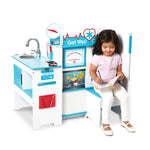 Melissa & Doug Wooden Get Well Doctor Activity Center - Waiting Room, Exam Room, Check-In Area - FSC Certified