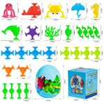 HYSZXUS Bath Toys - 27 PCS Suction Cup Toys Bathtub Toy Shower Toy for Kids Ages 4-8,Sensory Toys for 3 4 5 6 7 Year Old Boys Girls,Mold Free Bath Toy Travel Toy Easter Gifts