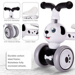 YGJT Baby Balance Bike Toys for 1 Year Old, Birthday Gifts for Boys and Girls, Silent Wheels & Non-Pedal Baby Walker Riding Toys for 10-36 Months Toddlers, Kids First Bike Gifts Spotty Dog