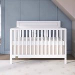 Dream On Me Avery 5-in-1 Convertible Full-Size Baby Crib in White, Converts to Toddler Bed, Daybed & Full-Size Bed, 3 Adjustable Mattress Heights, Greenguard Gold & BSA Certified