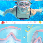 Water Space 2 Packs Swim Goggles Swimming Goggles for Kids Youth Girls Boys Aged 3-6 4-7 6-14 8-12, Toddler Goggles Anti-fog Waterproof Clear Anti-fog Wide Vision, Pool Underwater Goggles No-Leaking