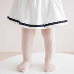 SeastarryX Baby Tights Cable Knit Tights Toddlers Leggings Seamless Stockings Pantyhose Infants 3 Pack (1-2T,off-white+pink+apricot)