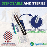 SplinterAid - Painless Splinter Removal Kit (30-Pack) | Quick, Easy Splinter Out | Compact First Aid for Home, Travel, Camping | Perfect for Hiking, Woodworking, Outdoors | No Tweezers Needed