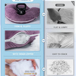 INSEN Pregnancy Pillow,Maternity Body Pillow with Velvet Cover,C Shaped Body Pillow for Sleeping (Cozy Velvet-Lavender)