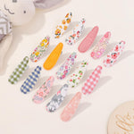 Choicbaby 40 Pcs Toddler Hair Clips Floral Print Girl Hair Clips for Girls Non Slip Wrapped Snap Hairpins for Kids Barrettes Hair Accessories for Baby Girls 2.2 Inch