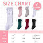 Zando Toddler Knee High Socks Girls Long Tube Socks Black Stockings 2-4T