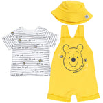 Disney Winnie the Pooh Baby Boys 3 Piece Outfit Set: Overalls T-Shirt Hat 6-9 Months