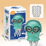 Dancing Jellyfish Baby Toy, Crawling Jellyfish Tummy Time Toy, Magic Dancing Music Crawling Toys for 3 4 5 6 7 8 Year Old Kids Boy Girl Birthday Gifts, Interactive Relax for Office Desk