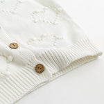 Curipeer Toddler Baby Knit Cardigan Sweater Soft Heart Pompoms Outwear Coat 3T