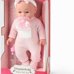 12'' Baby Doll in Gift Box - Toddler Baby Doll Set with Pacifier, Feeding Bottle, Blanket | Great Gift for 3+ Year Girls Pink