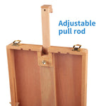 Falling in Art Wooden Tabletop Easel, Beech Wood Sketchbox Desktop Easel for Painting, Portable Art Drawing Easel for Beginners and Professionals