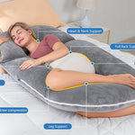INSEN Pregnancy Pillows, Detachable Body Pillow for Sleeping, Nurse & Relax, Multi-Use Pregnancy Pillows for Pregnant Women, Grey