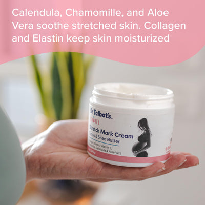 Dr Talbot’s Mom Stretch Mark Cream, Collagen, Elastin, Cocoa Butter, Shea Butter, Vitamin E, Chamomile, Calendula and Aloe Vera for Stretchmarks, Paraben and Phthalate Free, Safe for Pregnancy