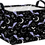 Large Halloween Themed Candy Gift Basket for KidsTrick or Treat Storage Bin Girls Boys Room Décor (Bohemian Bowknot Pumpkin Ghost)