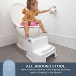 Dreambaby 2-Up Step Stool - Toddler Step Stool for Bathroom Sink and Kids Toilet Potty Training - Step Stools for Toddlers with Non-Slip Base and Carry Handles - Supports up to 200lbs Weight Capacity