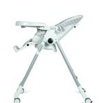 Peg Perego Prima Pappa Zero 3 - High Chair - for Children Newborn to 3 Years of Age - Made in Italy - Linear Grey (White & Grey)