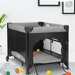 BIUSIKAN Baby Bassinet, Pack and Play with Bassinet, Bassinet Bedside Sleeper with Diaper Changer, Mosquito Net, Music Box, Portable Crib with One-Click Installation, Playard for Newborn to Toddlers