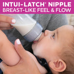 Chicco Duo 5oz Hybrid Baby Bottle, Real Glass Inside, Lightweight Plastic Outside, Patented Invinci-Glass Technology, Intui-Latch Nipple, 2-Pack, Clear/Grey