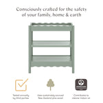 Babyletto Swell Changing Table in Light Sage, Greenguard Gold Certified