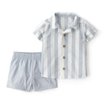 Carter's Boy 2-Piece Short Set, Blue Stripes, 18M