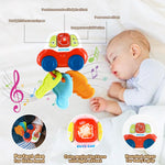 Baby Sensory Learning Montessori Toys with Sounds, Infant Toddlers Travel Activities Musical Teething Toys for Babies 0 3 6 9 12 18 Months, Newborn Christmas Gifts for 1 2 Year Old Boys Girls