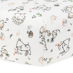 Under The Nile Organic Cotton Playpen/Playard Sheet - Woodland Babies, 37" x 29"
