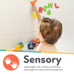 Nuby Foam Bath Letters and Numbers for Toddlers - Bath Toy Set for Kids 3+ Years - 36 Pieces