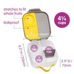 b.box Batman Mini Lunch Box Kids | 4.25 Cup Leak Proof Bento Box for Kids Ages 3+ | 3 Compartment Snack Containers, School Lunch Container, Dishwasher Safe, BPA-Free, PFAS-Free