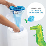 Amazon Brand - Mama Bear Diaper Pail Refills for Diaper Genie Pails, Unscented, 1080 Count (4 Packs of 270 Count)