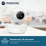 Motorola Nursery VM36XL Video Baby Monitor Camera, 480x272p, 1000ft Range, 2.4 GHz Wireless, 5" Screen, 2-Way Audio, Pan/Tilt/Zoom, Temp, Night Vision