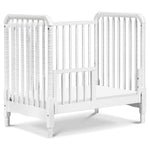 Davinci Jenny Lind 3-in-1 Convertible Mini Crib in White, Removable Wheels, Greenguard Gold Certified