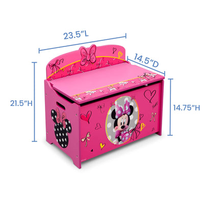 Delta Children Deluxe Toy Box, Disney Minnie Mouse