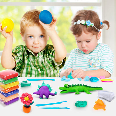 Air Dry Clay 24 Colors, Modeling Clay for Kids, DIY Molding Magic Clay, Gift for Kids Boys Girls